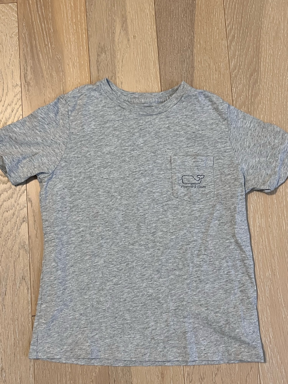 Vineyard Vines Kids Light Heather Gray Pocket Tee Size 7